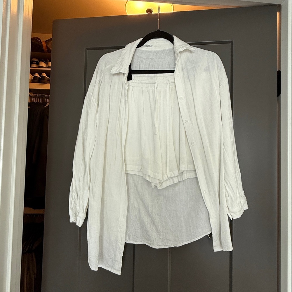 12th Tribe White Button Down Shirt